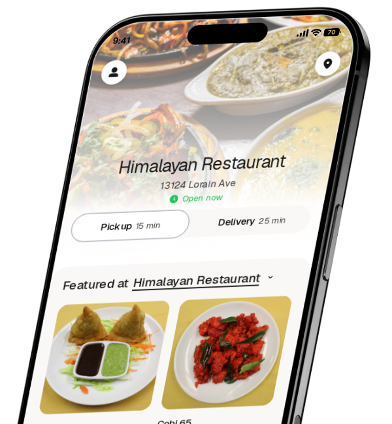 Himalayan Restaurant app preview