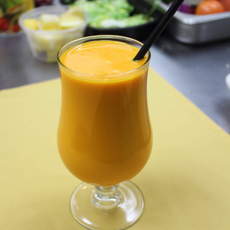 Indulge in our mango lassi